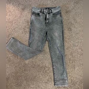 Grey acid wash Express jeans